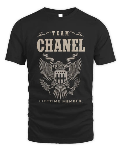 CHANEL TP06-K82 – Personalized Classic Style Apparel “Team NAME Lifetime Member” - Unisex Standard T-Shirt - Black