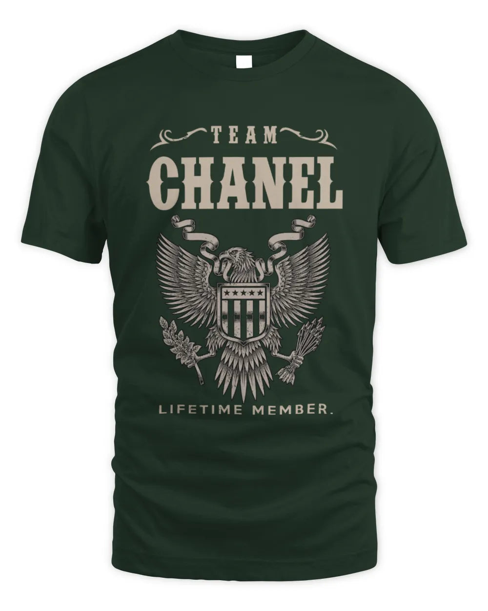 CHANEL TP06-K82 – Personalized Classic Style Apparel “Team NAME Lifetime Member” - Unisex Standard T-Shirt - Forest Green