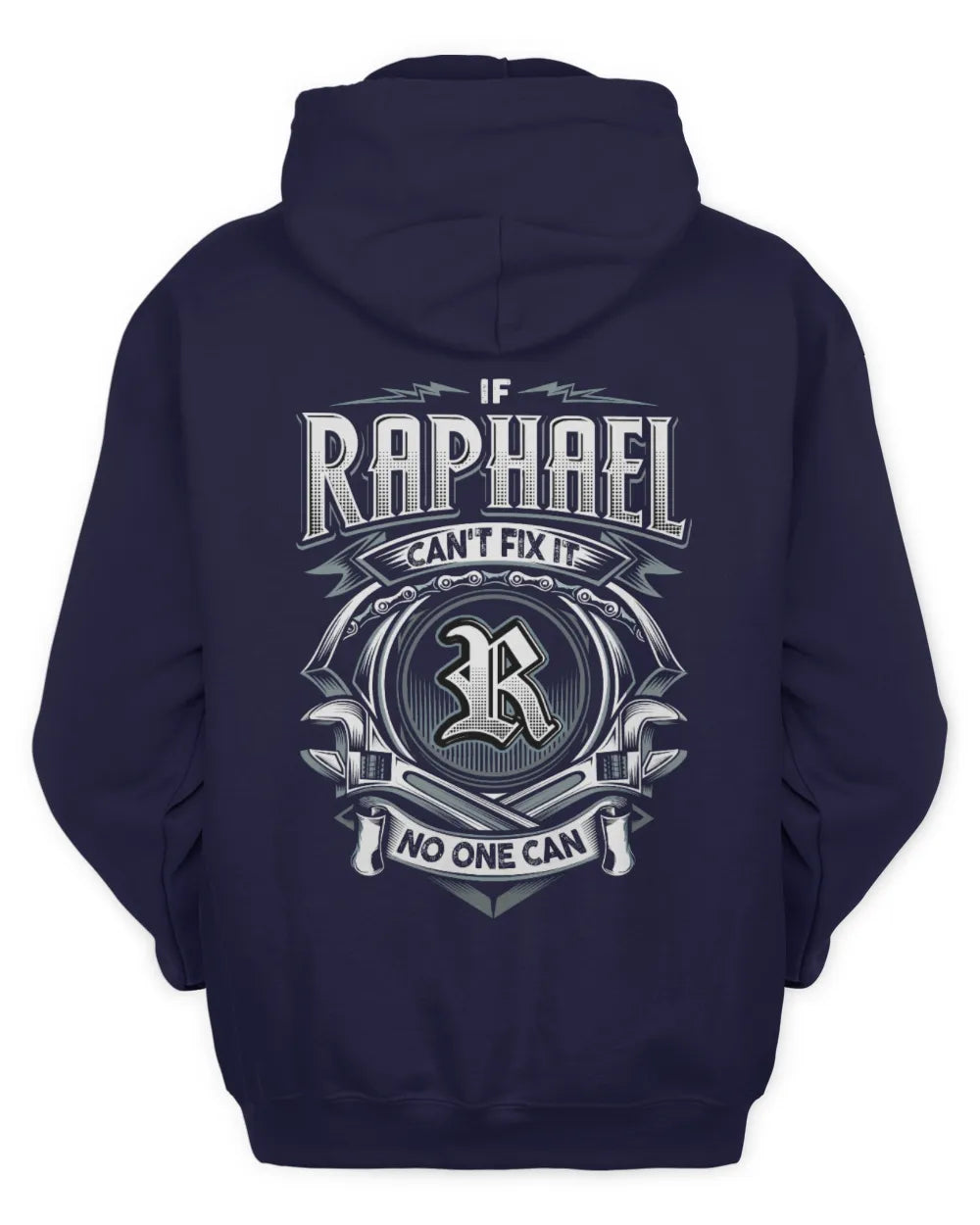RAPHAEL AP81-K4-626 - Personalized Ahmed Quote Apparel “If Ahmed Can't Fix It, No One Can” - Unisex Hoodie - Navy