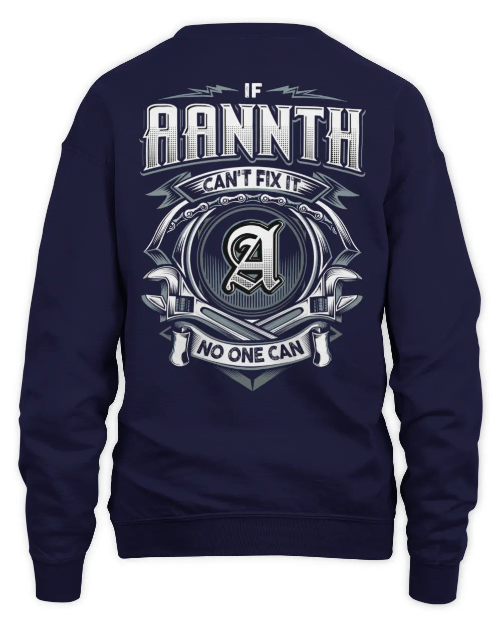 AANNTH AP81-K4-626 - Personalized Ahmed Quote Apparel “If Ahmed Can't Fix It, No One Can” - Unisex Sweatshirt - Navy