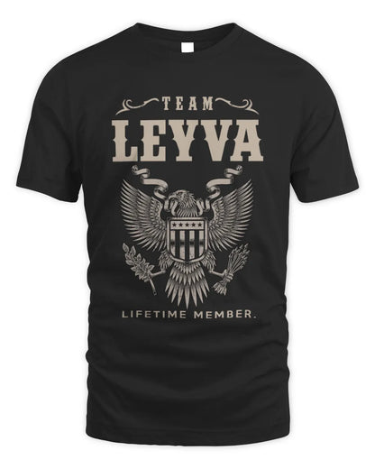 LEYVA TP06-K82 – Personalized Classic Style Apparel “Team NAME Lifetime Member” - Unisex Standard T-Shirt - Black