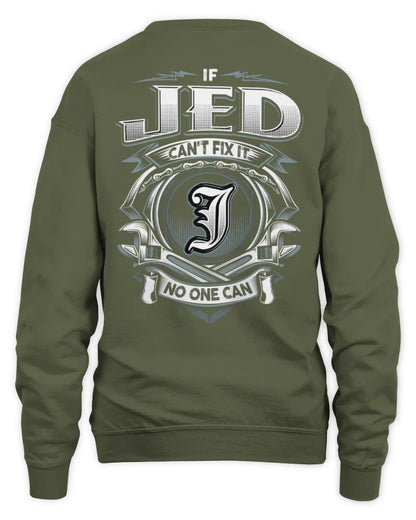 JED AP81-K4-626 - Personalized Ahmed Quote Apparel “If Ahmed Can't Fix It, No One Can” - Unisex Sweatshirt - Military Green