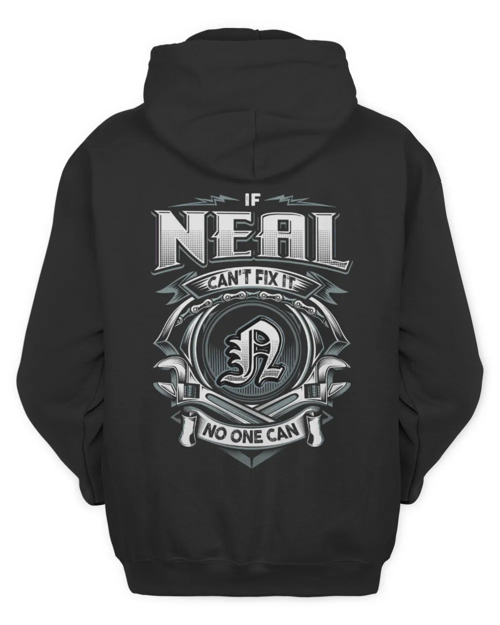 NEAL AP81-K4-626 - Personalized Ahmed Quote Apparel “If Ahmed Can't Fix It, No One Can” - Unisex Hoodie - Black