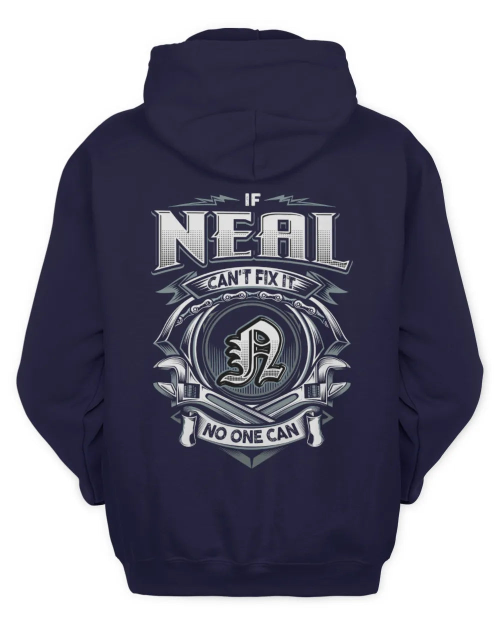 NEAL AP81-K4-626 - Personalized Ahmed Quote Apparel “If Ahmed Can't Fix It, No One Can” - Unisex Hoodie - Navy