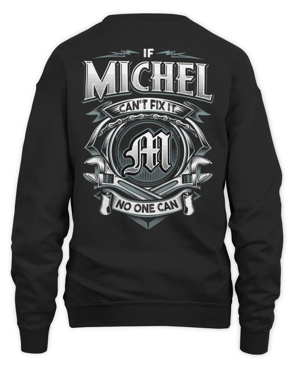 MICHEL AP81-K4-626 - Personalized Ahmed Quote Apparel “If Ahmed Can't Fix It, No One Can” - Unisex Sweatshirt - Black