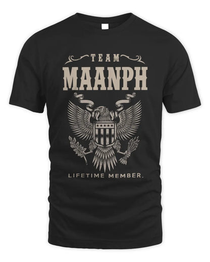 MAANPH TP06-K82 – Personalized Classic Style Apparel “Team NAME Lifetime Member” - Unisex Standard T-Shirt - Black