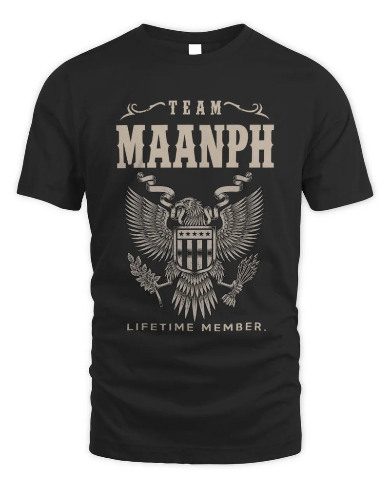 MAANPH TP06-K82 – Personalized Classic Style Apparel “Team NAME Lifetime Member” - Unisex Standard T-Shirt - Black