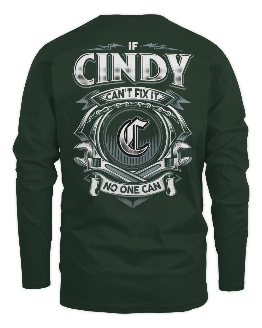 CINDY AP81-K4-626 - Personalized Ahmed Quote Apparel “If Ahmed Can't Fix It, No One Can” - Men's Long Sleeved T-Shirt - Forest Green