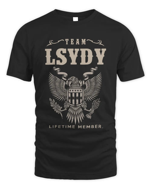 LSYDY TP06-K82 – Personalized Classic Style Apparel “Team NAME Lifetime Member” - Unisex Standard T-Shirt - Black