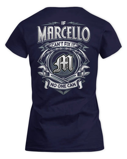 MARCELLO AP81-K4-626 - Personalized Ahmed Quote Apparel “If Ahmed Can't Fix It, No One Can” - Women's Standard T-Shirt - Navy