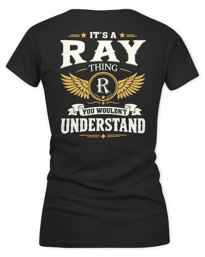RAY KT06-M008 It’s a [NAME] Thing – You Wouldn’t Understand | Personalized Vintage T-Shirt - Women's V-Neck T-Shirt - Black