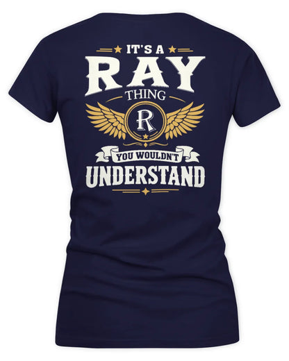 RAY KT06-M008 It’s a [NAME] Thing – You Wouldn’t Understand | Personalized Vintage T-Shirt - Women's V-Neck T-Shirt - Navy
