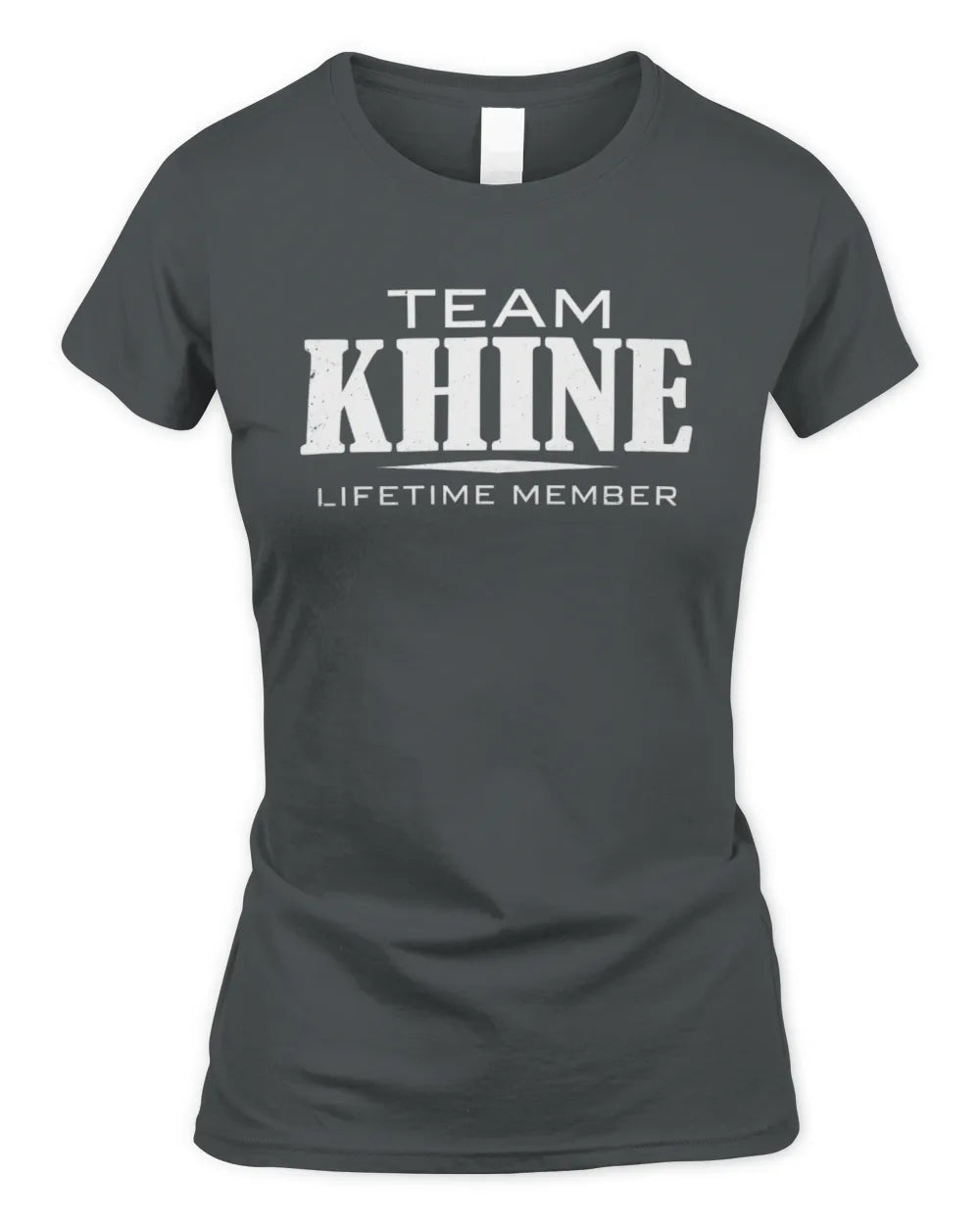 KHINE BL62-K4-128 - Personalized “Team NAME Lifetime Member” - Women's Standard T-Shirt - Charcoal