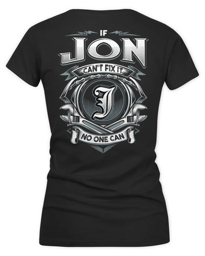 JON AP81-K4-626 - Personalized Ahmed Quote Apparel “If Ahmed Can't Fix It, No One Can” - Women's V-Neck T-Shirt - Black