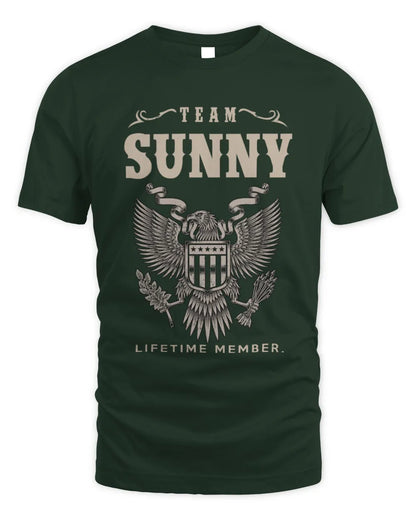 SUNNY TP06-K82 – Personalized Classic Style Apparel “Team NAME Lifetime Member” - Unisex Standard T-Shirt - Forest Green