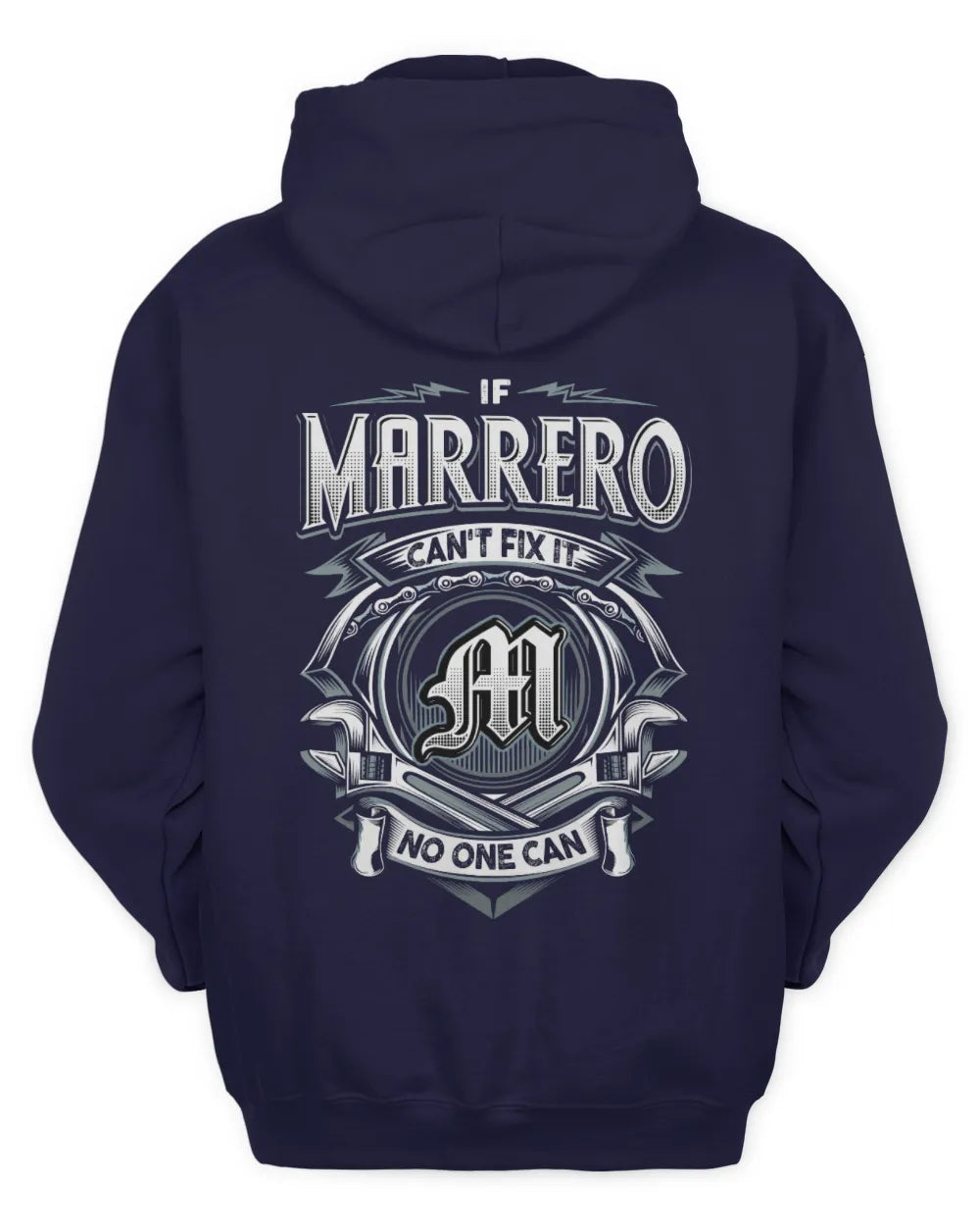 MARRERO AP81-K4-626 - Personalized Ahmed Quote Apparel “If Ahmed Can't Fix It, No One Can” - Unisex Hoodie - Navy