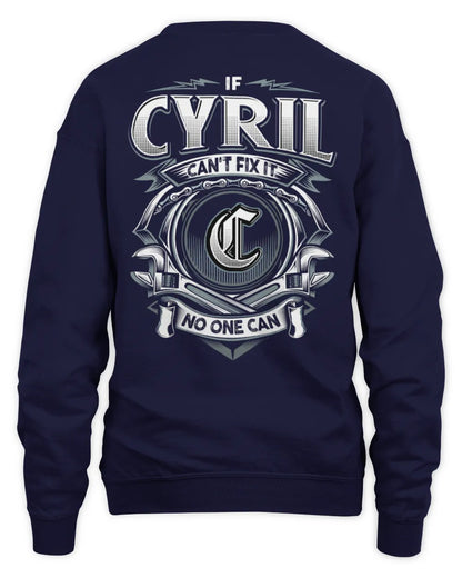 CYRIL AP81-K4-626 - Personalized Ahmed Quote Apparel “If Ahmed Can't Fix It, No One Can” - Unisex Sweatshirt - Navy