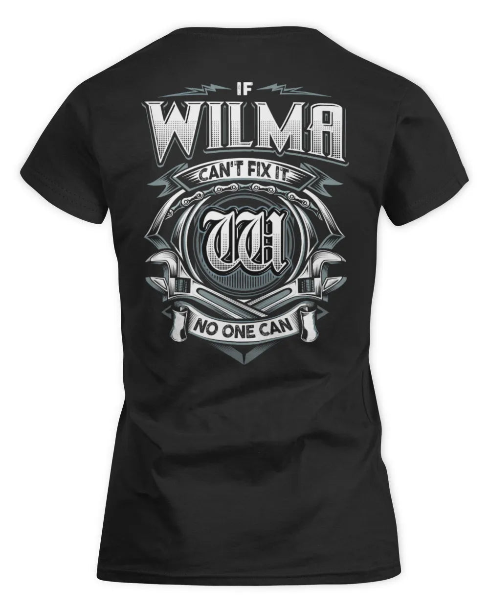 WILMA AP81-K4-626 - Personalized Ahmed Quote Apparel “If Ahmed Can't Fix It, No One Can” - Women's Standard T-Shirt - Black