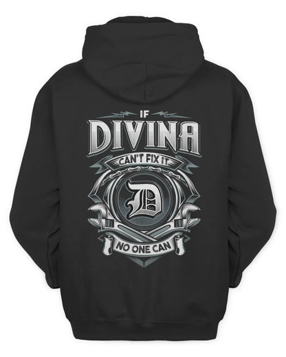 DIVINA AP81-K4-626 - Personalized Ahmed Quote Apparel “If Ahmed Can't Fix It, No One Can” - Unisex Hoodie - Black