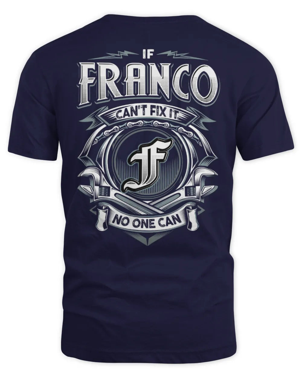 FRANCO AP81-K4-626 - Personalized Ahmed Quote Apparel “If Ahmed Can't Fix It, No One Can” - Unisex Standard T-Shirt - Navy