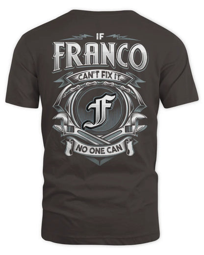 FRANCO AP81-K4-626 - Personalized Ahmed Quote Apparel “If Ahmed Can't Fix It, No One Can” - Unisex Standard T-Shirt - Dark Chocolate