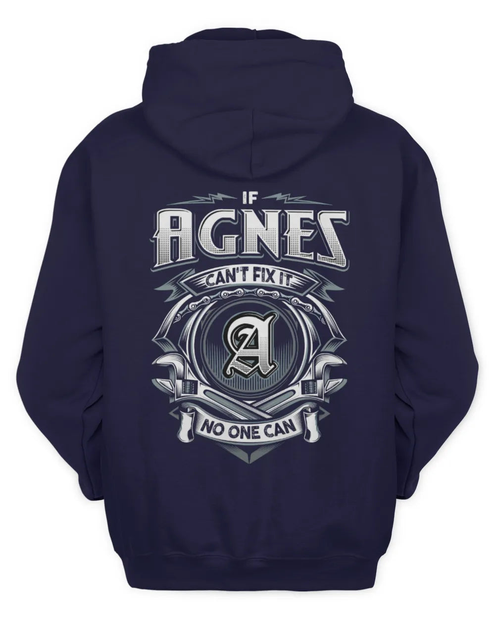 AGNES AP81-K4-626 - Personalized Ahmed Quote Apparel “If Ahmed Can't Fix It, No One Can” - Unisex Hoodie - Navy