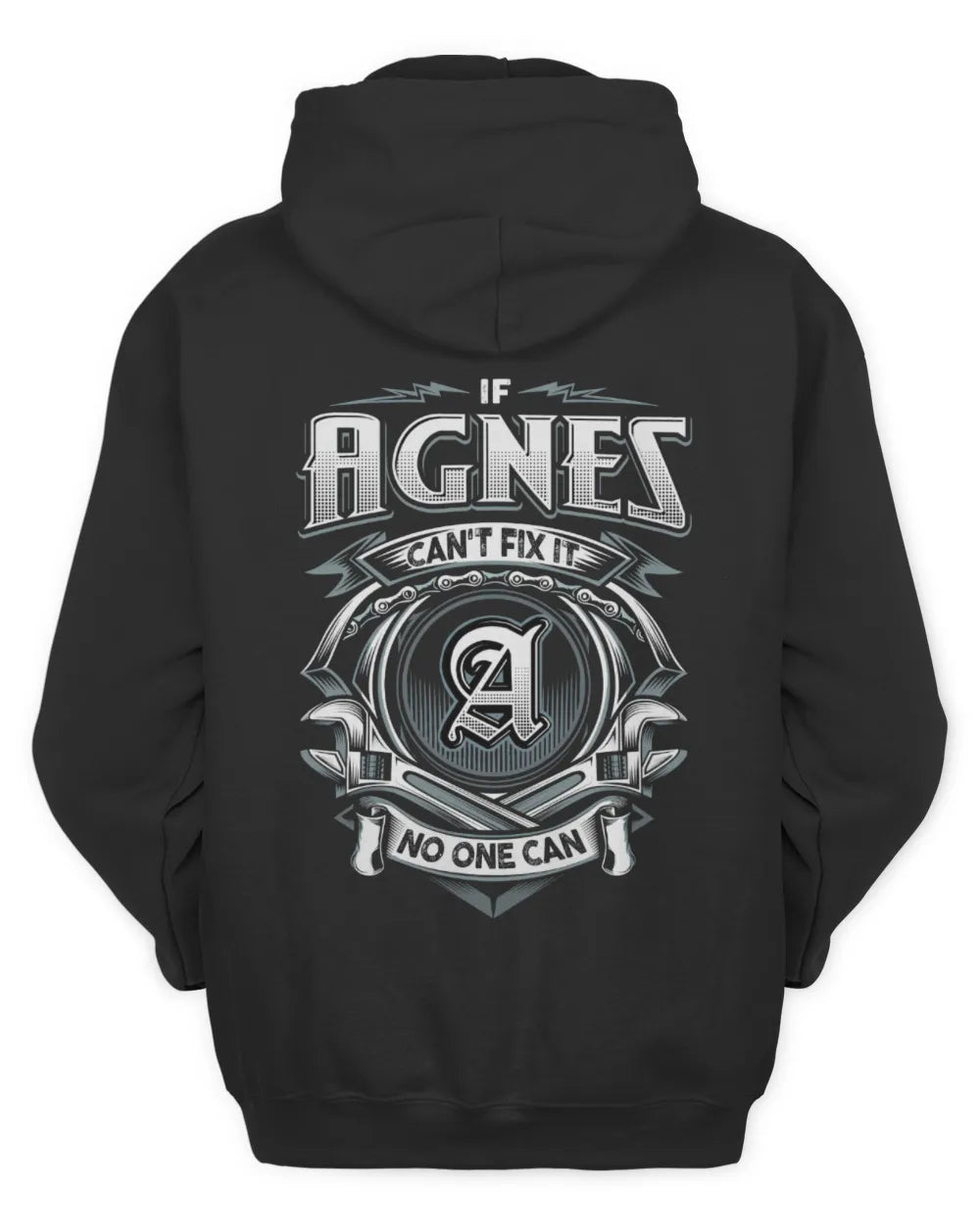 AGNES AP81-K4-626 - Personalized Ahmed Quote Apparel “If Ahmed Can't Fix It, No One Can” - Unisex Hoodie - Black