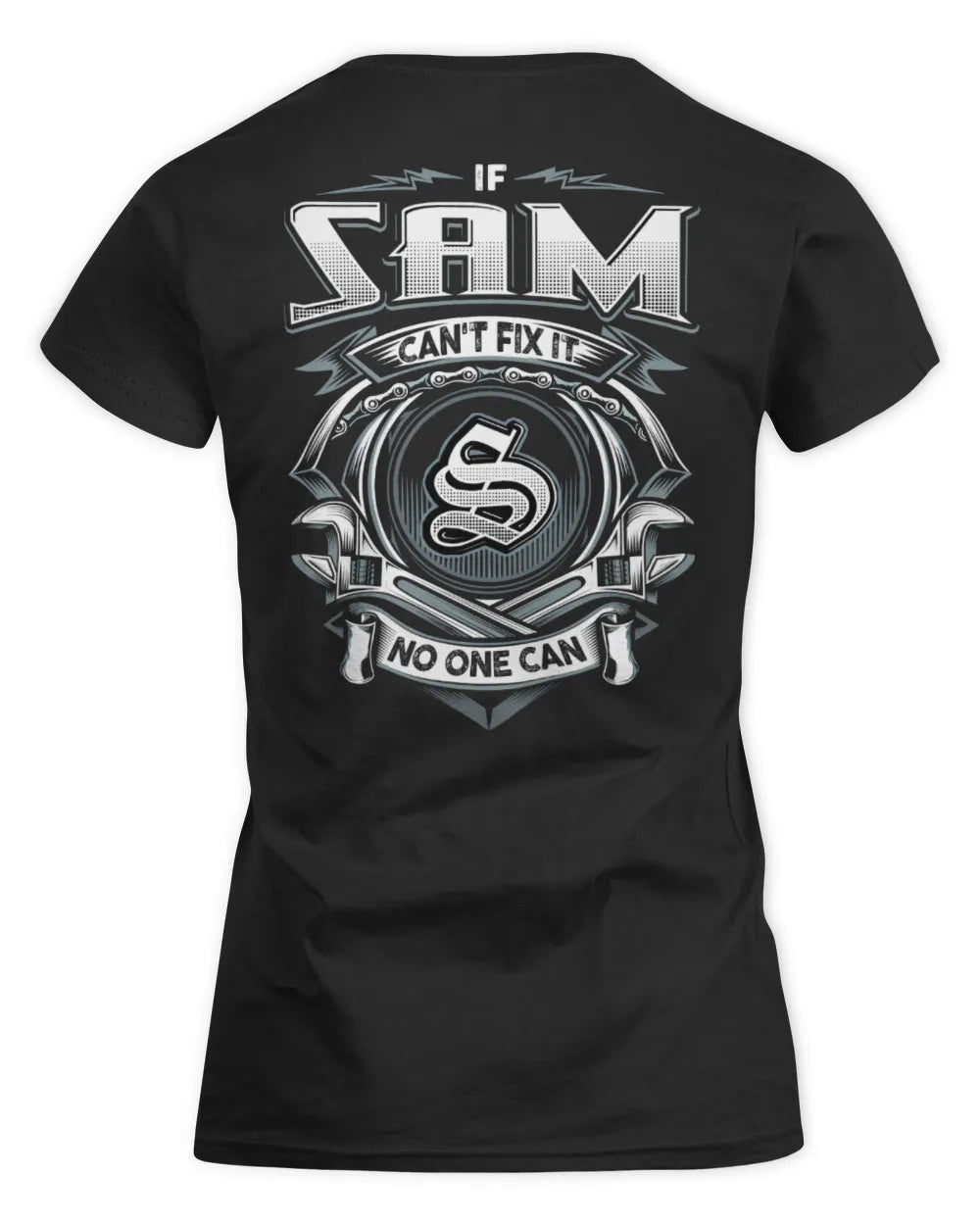 SAM AP81-K4-626 - Personalized Ahmed Quote Apparel “If Ahmed Can't Fix It, No One Can” - Women's Standard T-Shirt - Black