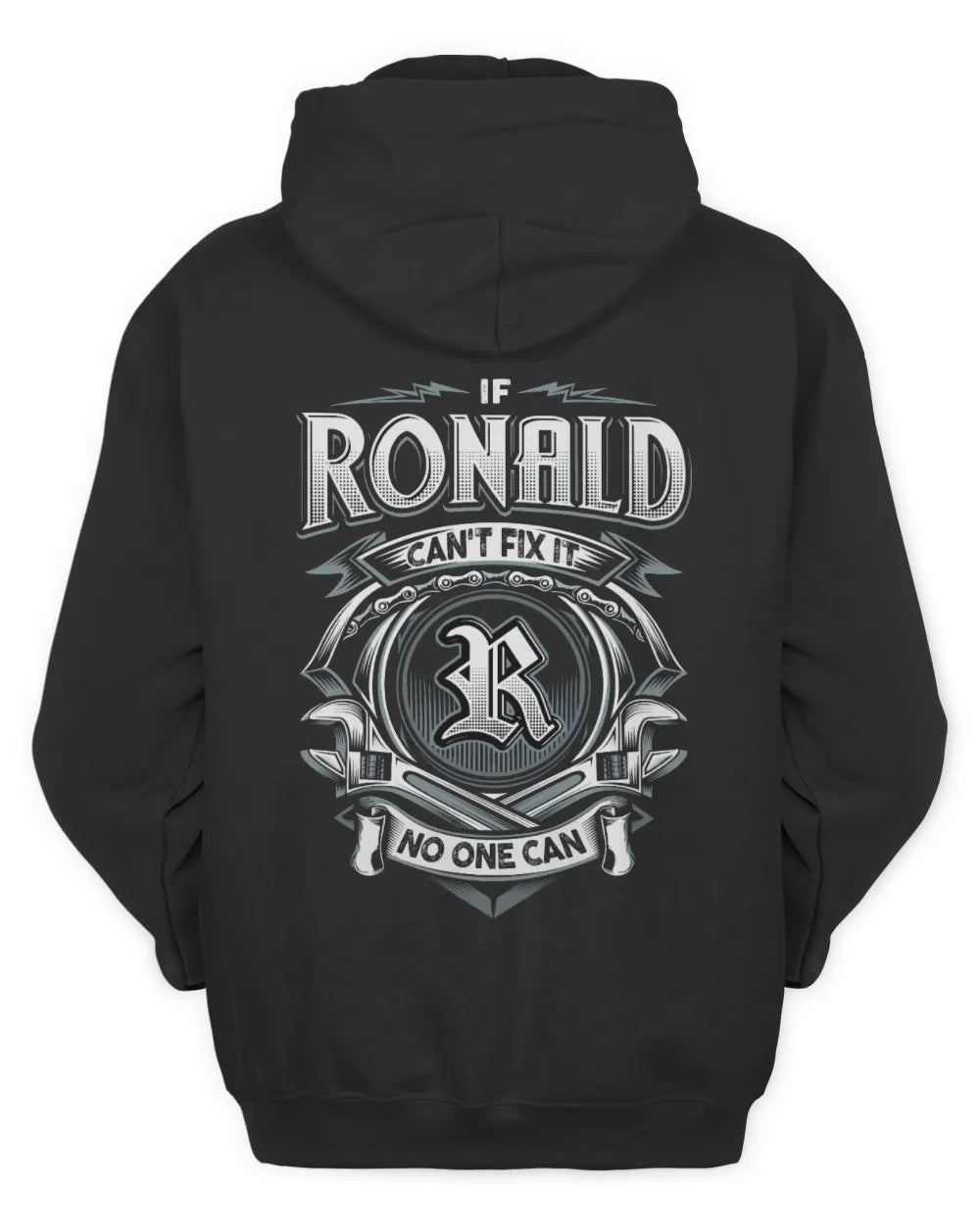 RONALD AP81-K4-626 - Personalized Ahmed Quote Apparel “If Ahmed Can't Fix It, No One Can” - Unisex Hoodie - Black