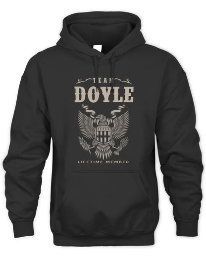 DOYLE TP06-K82 – Personalized Classic Style Apparel “Team NAME Lifetime Member” - Unisex Hoodie - Black