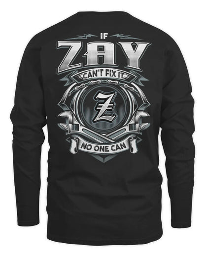 ZAY AP81-K4-626 - Personalized Ahmed Quote Apparel “If Ahmed Can't Fix It, No One Can” - Men's Long Sleeved T-Shirt - Black