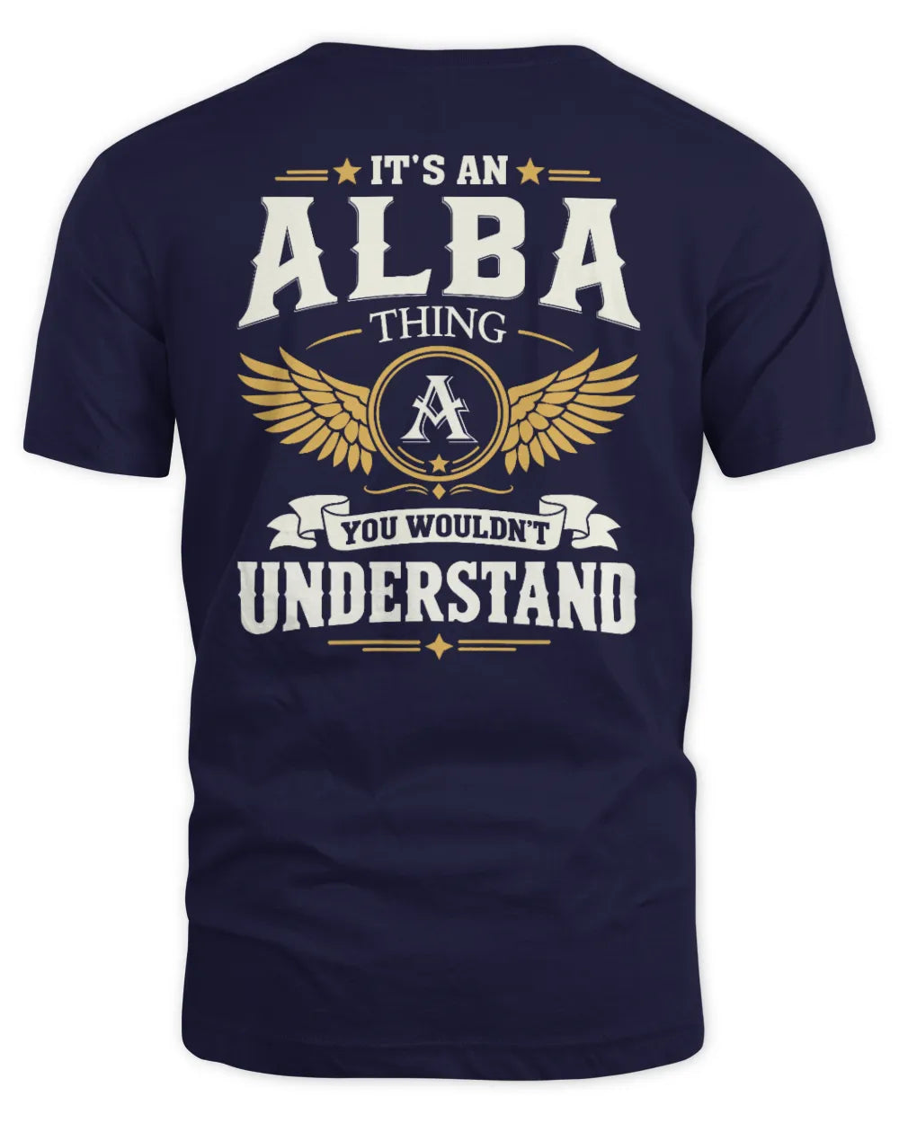 ALBA KT06-M008 It’s a [NAME] Thing – You Wouldn’t Understand | Personalized Vintage T-Shirt - Unisex Standard T-Shirt - Navy