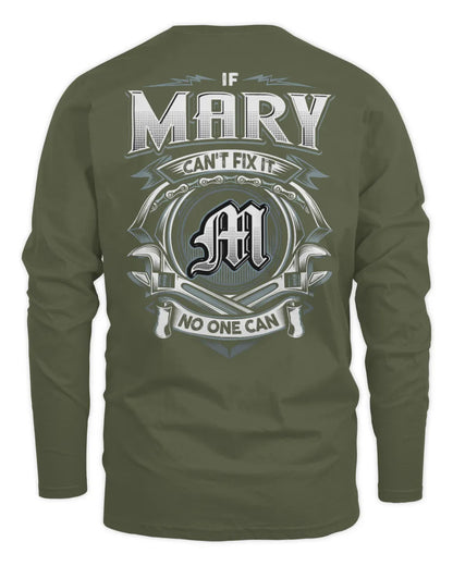 MARY AP81-K4-626 - Personalized Ahmed Quote Apparel “If Ahmed Can't Fix It, No One Can” - Men's Long Sleeved T-Shirt - Military Green