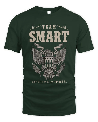 SMART TP06-K82 – Personalized Classic Style Apparel “Team NAME Lifetime Member” - Unisex Standard T-Shirt - Forest Green