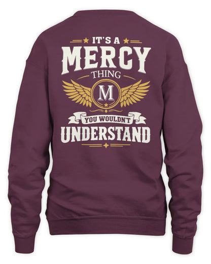 MERCY KT06-M008 It’s a [NAME] Thing – You Wouldn’t Understand | Personalized Vintage T-Shirt - Unisex Sweatshirt - Maroon