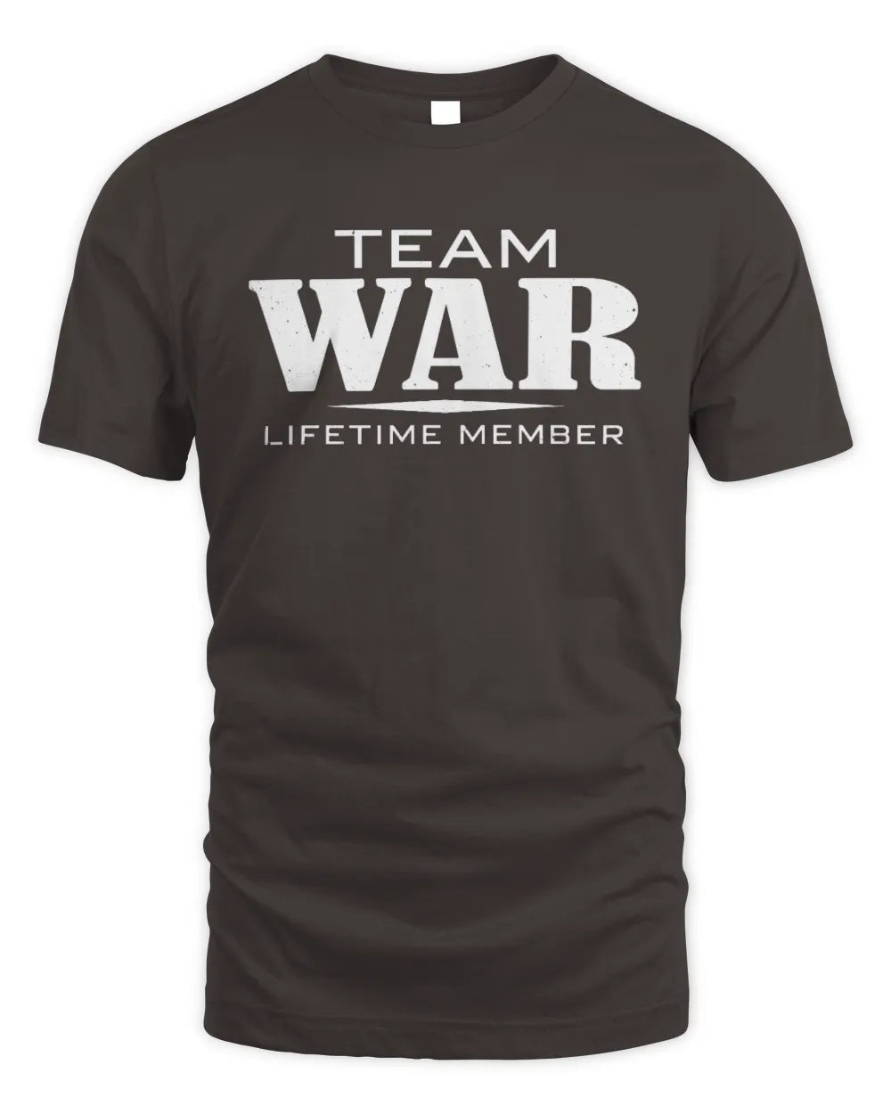 WAR BL62-K4-128 - Personalized “Team NAME Lifetime Member” - Unisex Standard T-Shirt - Dark Chocolate