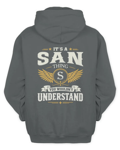 SAN KT06-M008 It’s a [NAME] Thing – You Wouldn’t Understand | Personalized Vintage T-Shirt - Unisex Hoodie - Charcoal