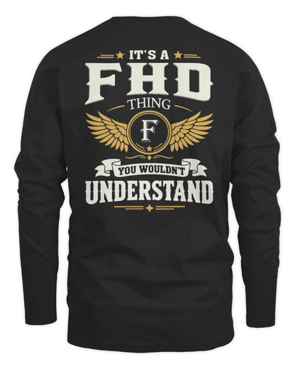 FHD KT06-M008 It’s a [NAME] Thing – You Wouldn’t Understand | Personalized Vintage T-Shirt - Men's Long Sleeved T-Shirt - Black