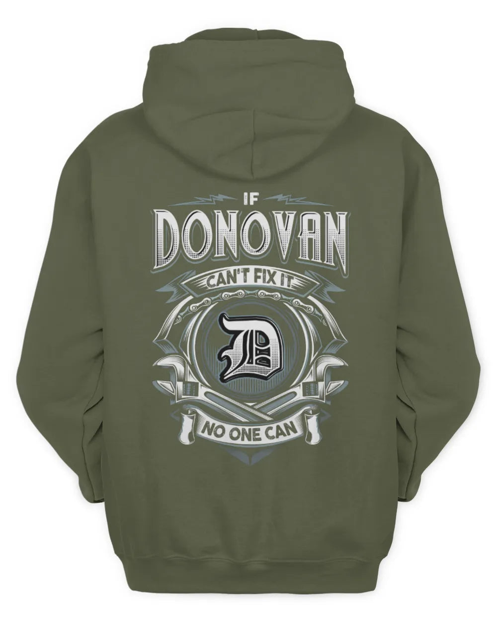 DONOVAN AP81-K4-626 - Personalized Ahmed Quote Apparel “If Ahmed Can't Fix It, No One Can” - Unisex Hoodie - Military Green