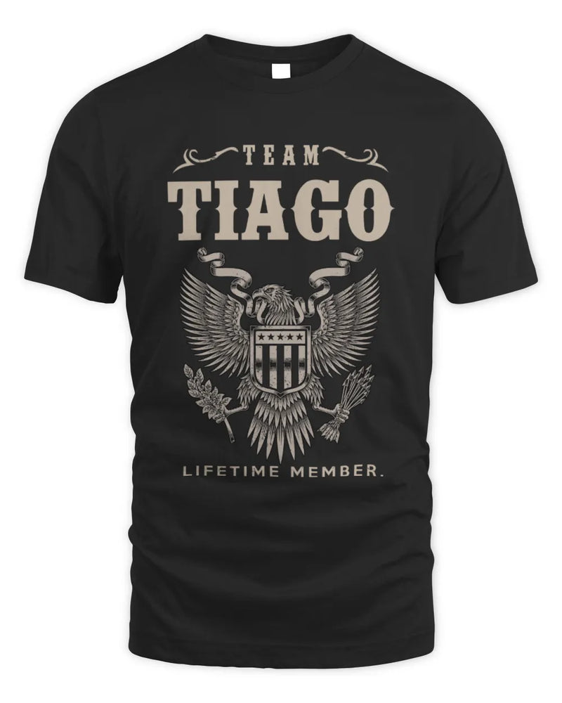 TIAGO TP06-K82 – Personalized Classic Style Apparel “Team NAME Lifetime Member” - Unisex Standard T-Shirt - Black