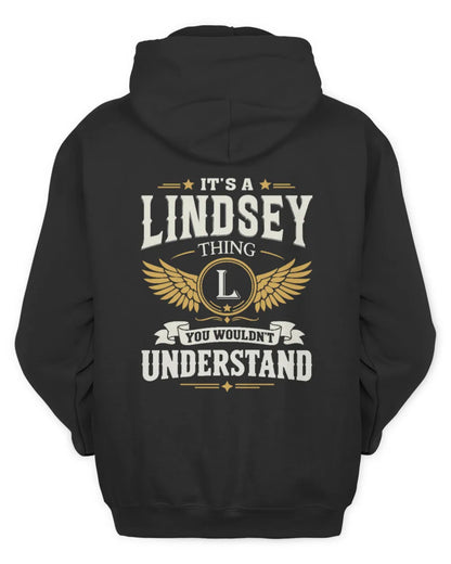 LINDSEY KT06-M008 It’s a [NAME] Thing – You Wouldn’t Understand | Personalized Vintage T-Shirt - Unisex Hoodie - Black