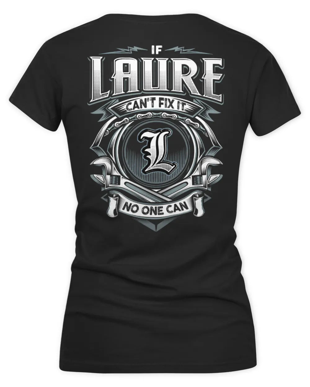 LAURE AP81-K4-626 - Personalized Ahmed Quote Apparel “If Ahmed Can't Fix It, No One Can” - Women's V-Neck T-Shirt - Black