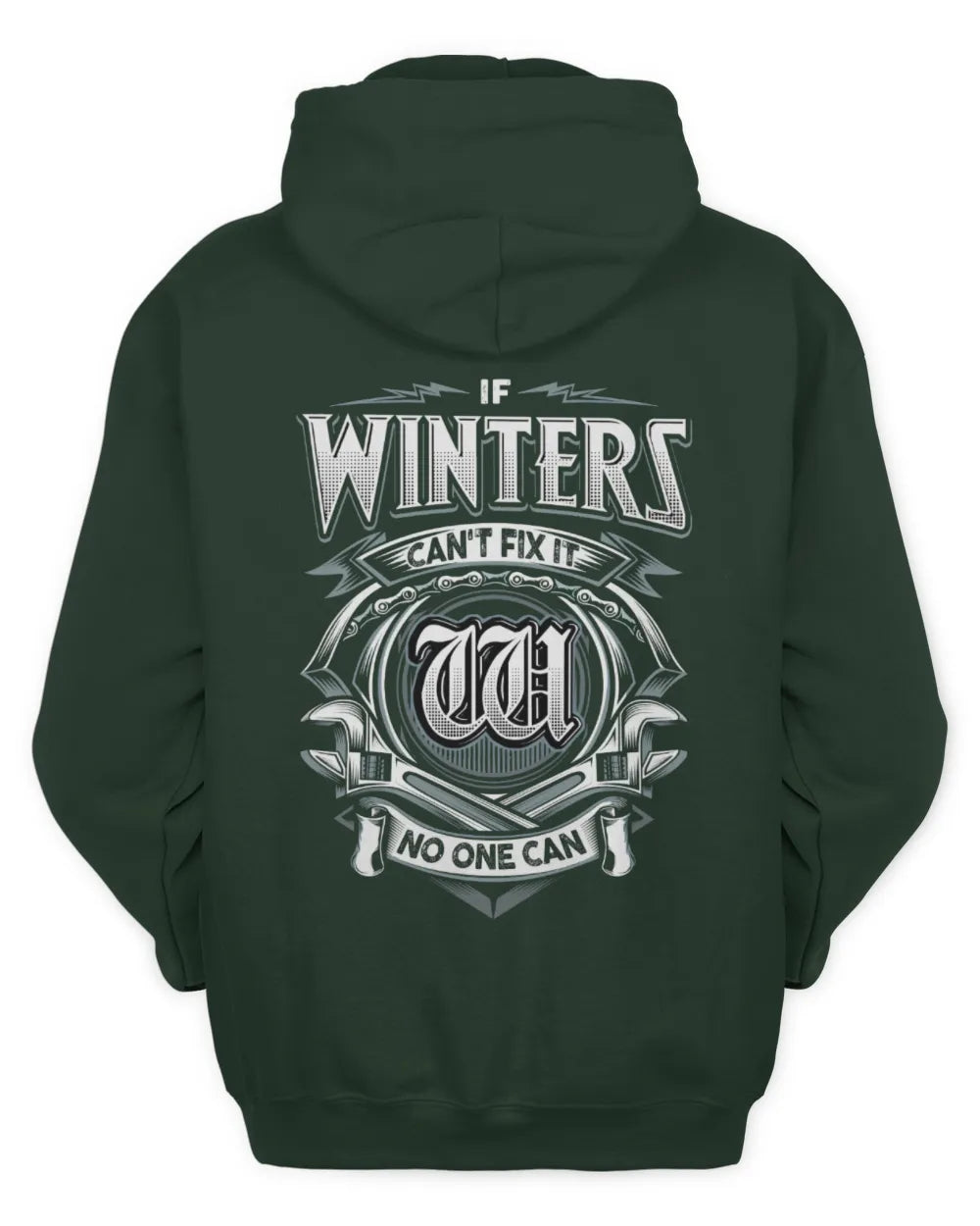 WINTERS AP81-K4-626 - Personalized Ahmed Quote Apparel “If Ahmed Can't Fix It, No One Can” - Unisex Hoodie - Forest Green