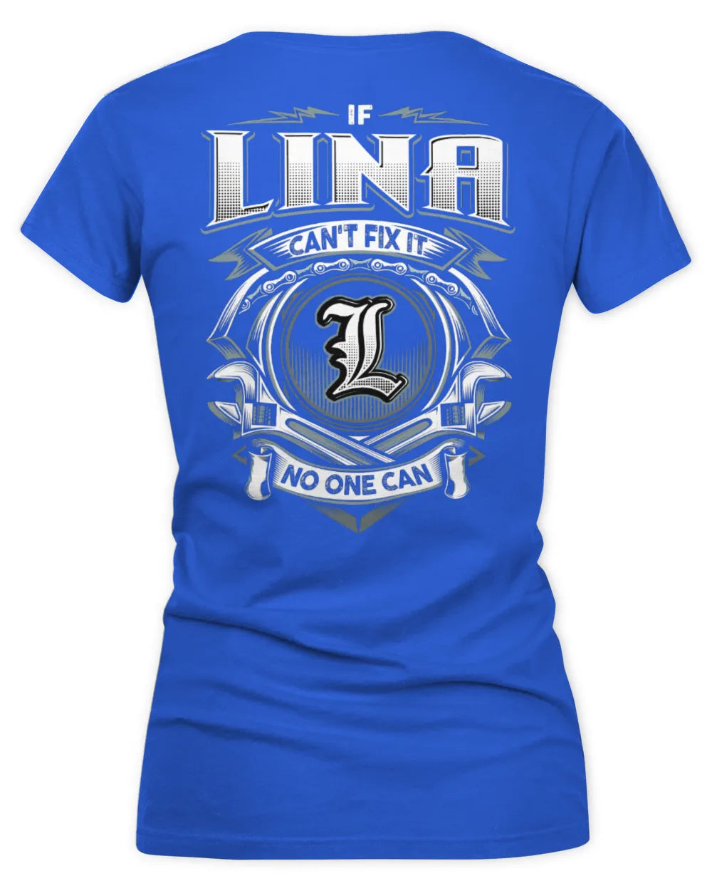 LINA AP81-K4-626 - Personalized Ahmed Quote Apparel “If Ahmed Can't Fix It, No One Can” - Women's V-Neck T-Shirt - Royal