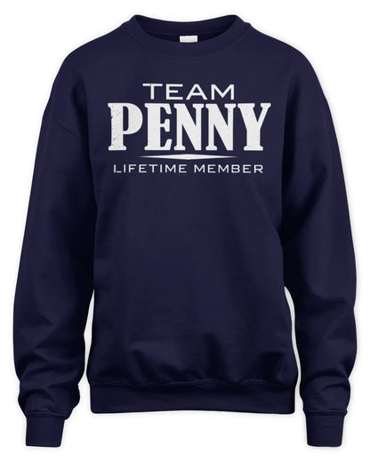 PENNY BL62-K4-128 - Personalized “Team NAME Lifetime Member” - Unisex Sweatshirt - Navy