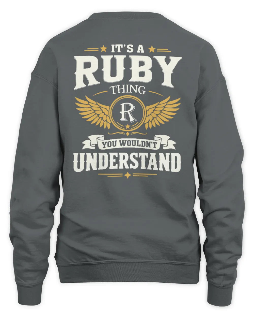 RUBY KT06-M008 It’s a [NAME] Thing – You Wouldn’t Understand | Personalized Vintage T-Shirt - Unisex Sweatshirt - Charcoal