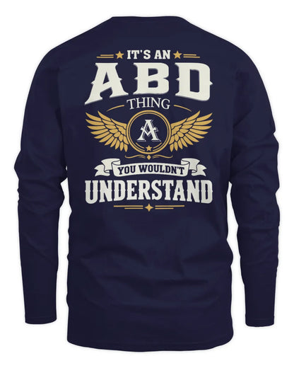 ABD KT06-M008 It’s a [NAME] Thing – You Wouldn’t Understand | Personalized Vintage T-Shirt - Men's Long Sleeved T-Shirt - Navy