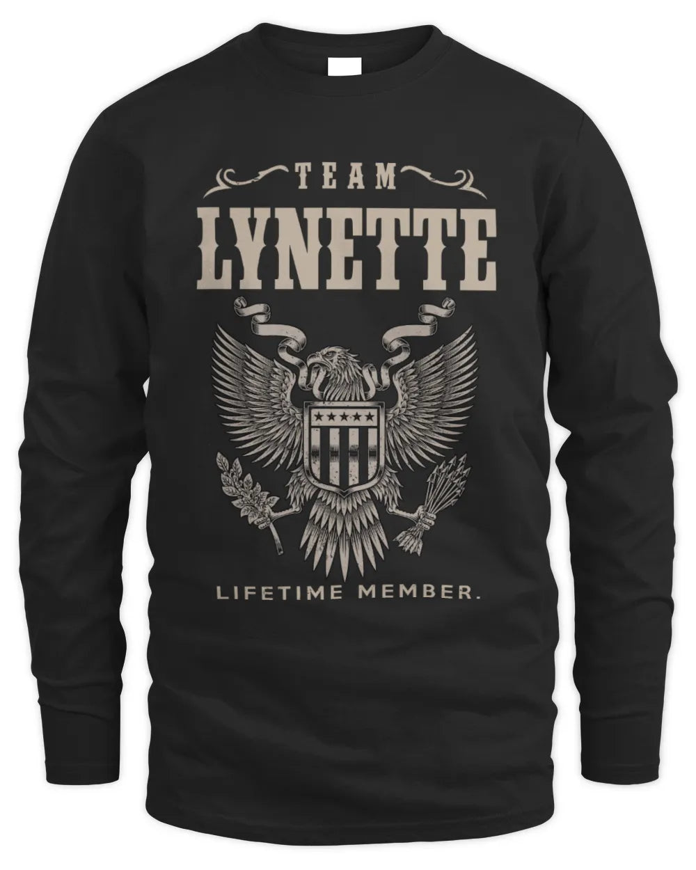 LYNETTE TP06-K82 – Personalized Classic Style Apparel “Team NAME Lifetime Member” - Men's Long Sleeved T-Shirt - Black