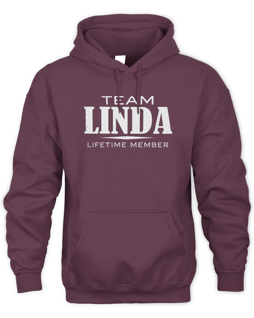 LINDA BL62-K4-128 - Personalized “Team NAME Lifetime Member” - Unisex Hoodie - Maroon