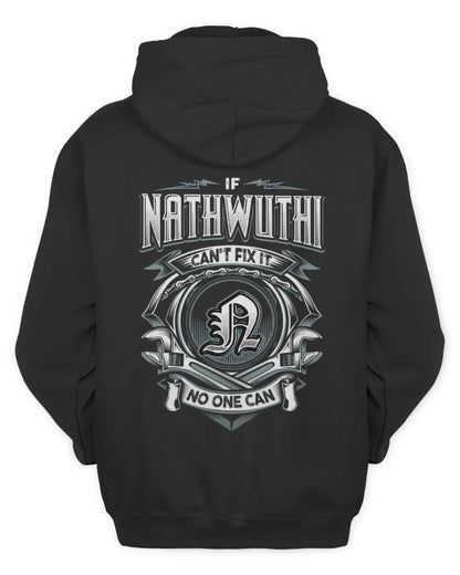 NATHWUTHI AP81-K4-626 - Personalized Ahmed Quote Apparel “If Ahmed Can't Fix It, No One Can” - Unisex Hoodie - Black